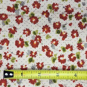 Quilting Craft Fabric Cotton Rust Flowers Andover Fall Autumn Fat Quarter